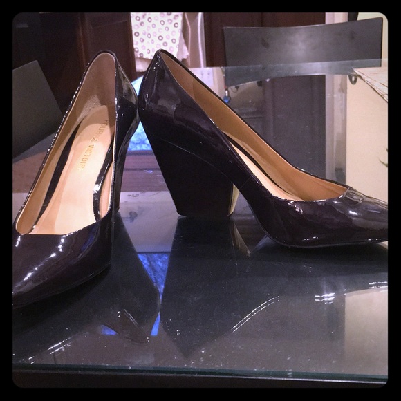 Pour La Victoire Shoes - Pour la Victoire Aeesha patent wedge pump-size 9